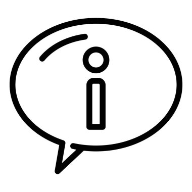 Info service chat icon, outline style
