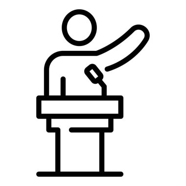 Course speaker icon, outline style