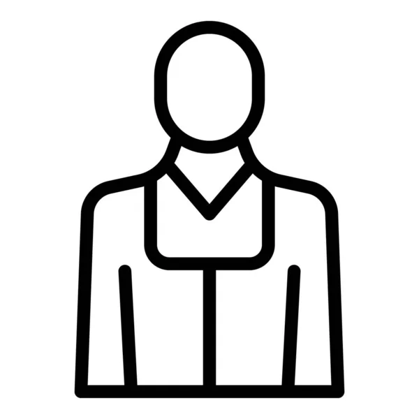Judge avatar icon, outline style — Stock vektor