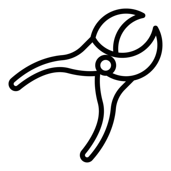 Metal forceps icon, outline style — 图库矢量图片