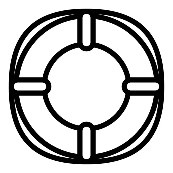 Service center life buoy icon, outline style — Stock vektor