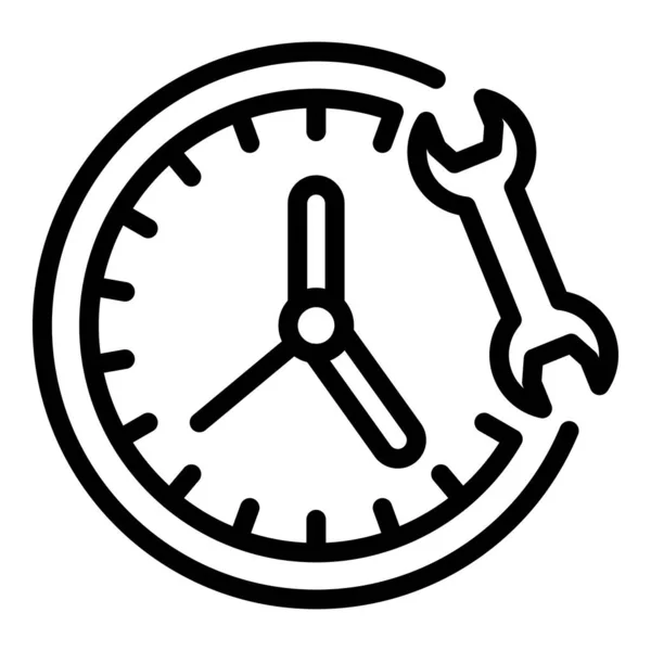 Work time service center icon, outline style — 스톡 벡터