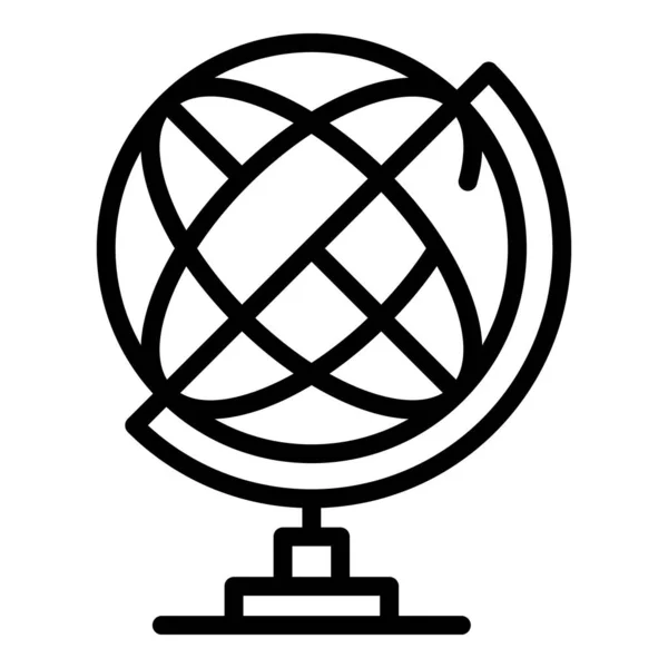 Icono de la escuela Globe, estilo de esquema — Archivo Imágenes Vectoriales