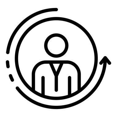 Self learning icon, outline style