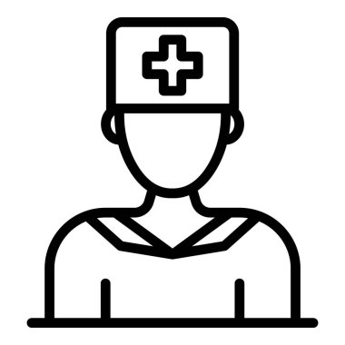 Private clinic doctor icon, outline style