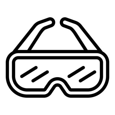 Protected glasses icon, outline style