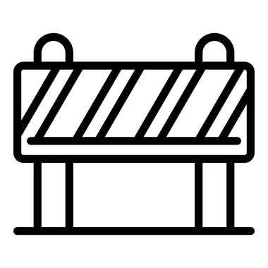 İnşaat bariyer simgesi, anahat stili