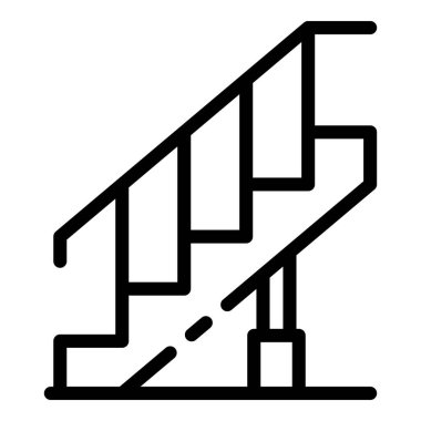 Reconstruction stairs icon, outline style