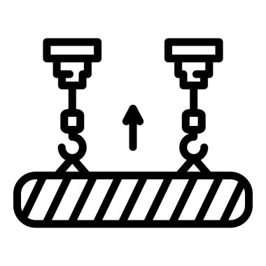 Lift construction icon, outline style