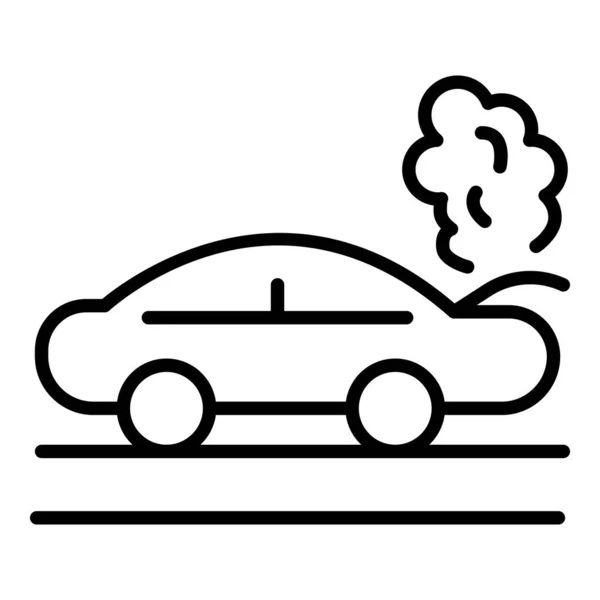 Gebroken auto pictogram, omtrek stijl — Stockvector