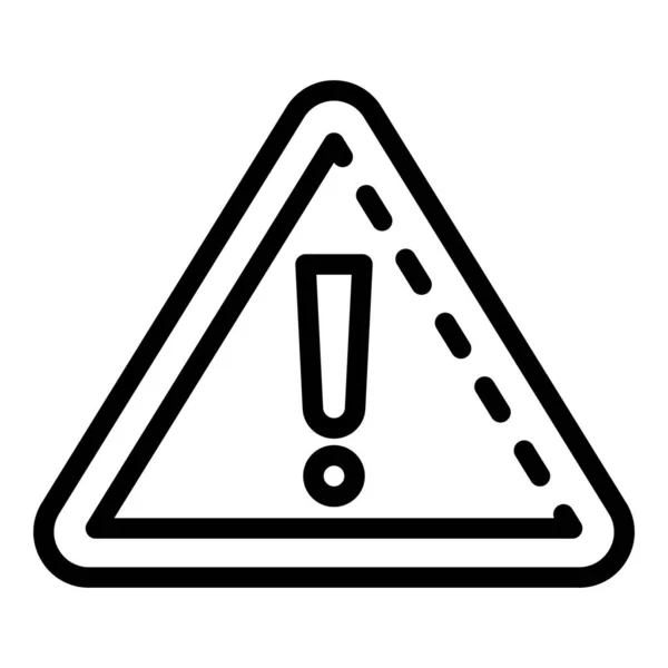 Attention sign icon, outline style — 스톡 벡터