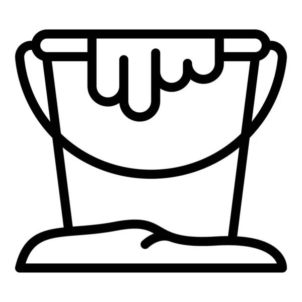 Reaint bucket icon, outline style — стоковый вектор
