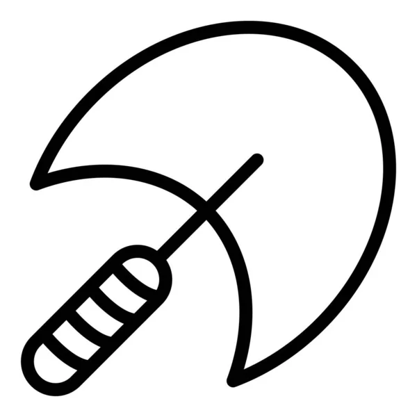 Rundkellen-Symbol, Umrissstil — Stockvektor