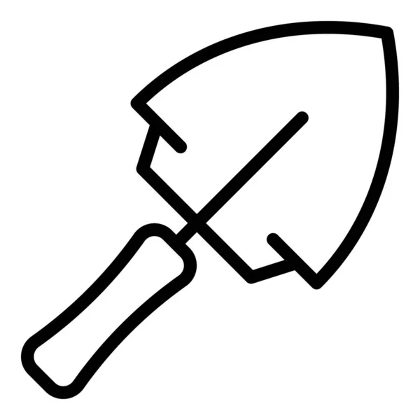 Steel trowel icon, outline style — 스톡 벡터
