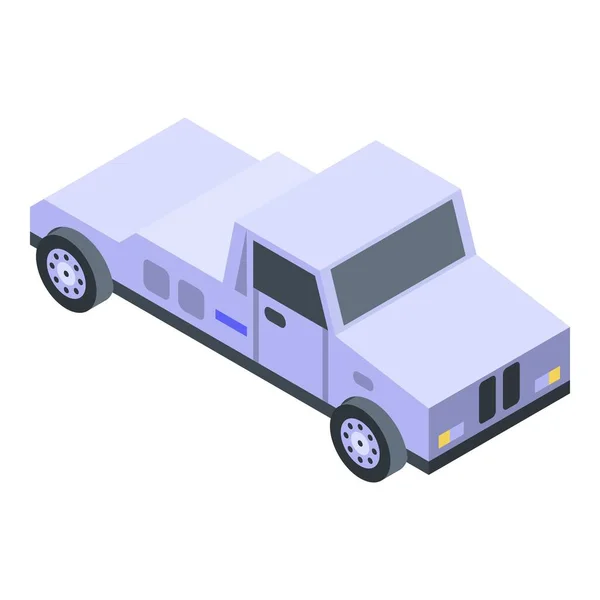 Icono de coche de remolque, estilo isométrico — Vector de stock