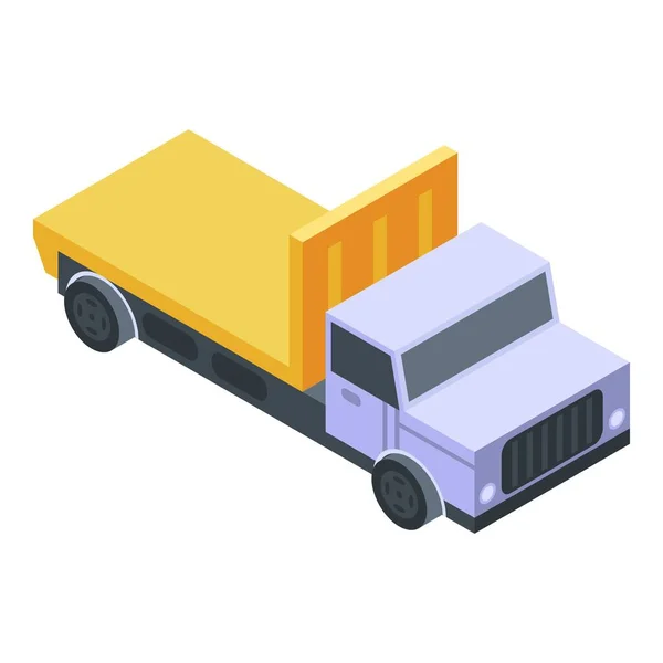 Ağır çekici kamyon simgesi, izometrik biçim — Stok Vektör