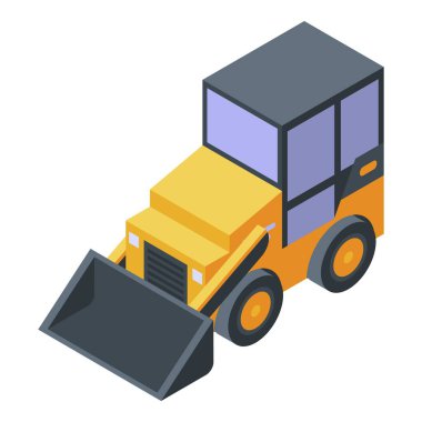 Kürek makinesi simgesi, izometrik biçim