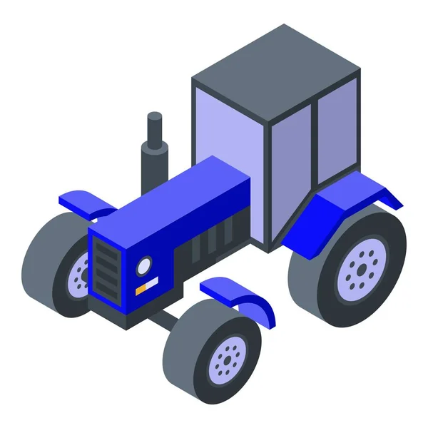 Classic farm tractor icon, isometric style — Stock Vector