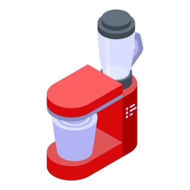 Food processor equipment icon, isometric style