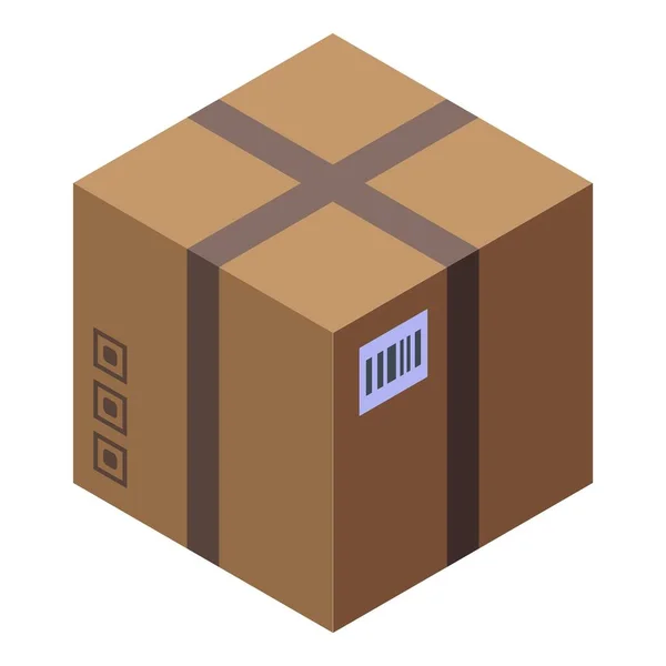 Icono de caja de paquete, estilo isométrico — Vector de stock