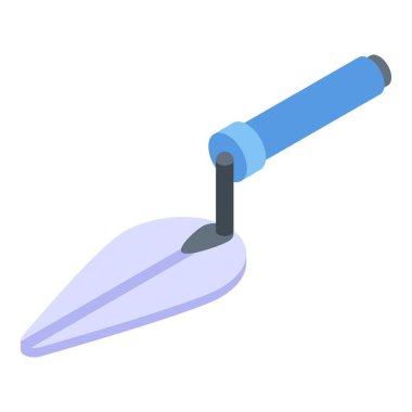 Hand trowel icon, isometric style