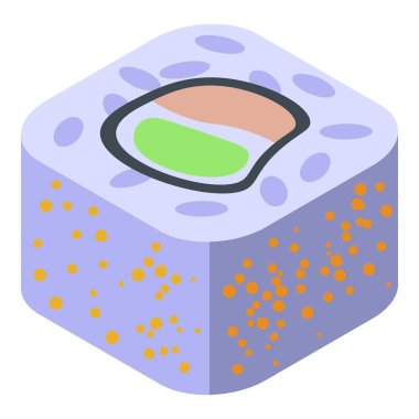 Sushi icon, isometric style