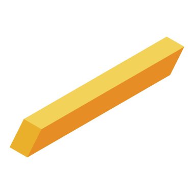 Chips potato stick icon, isometric style