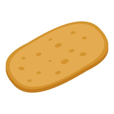 Chips potato food icon, isometric style