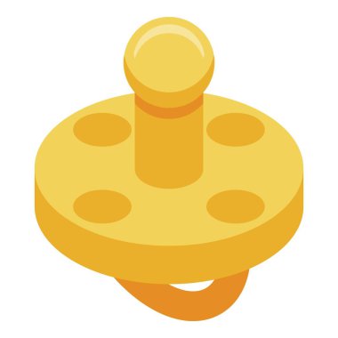Baby nipple icon, isometric style