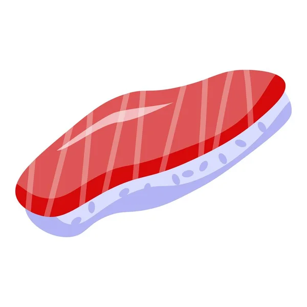 Sushi ikon ikan merah, gaya isometrik - Stok Vektor