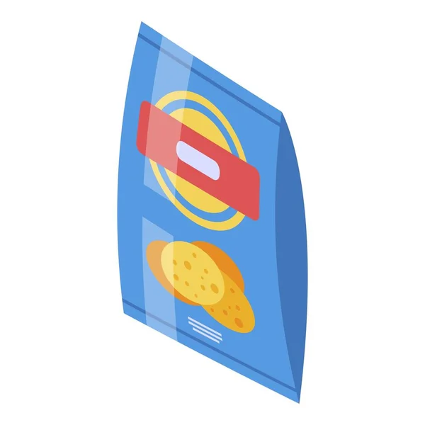 Chips potato bag icon, isometric style — Διανυσματικό Αρχείο