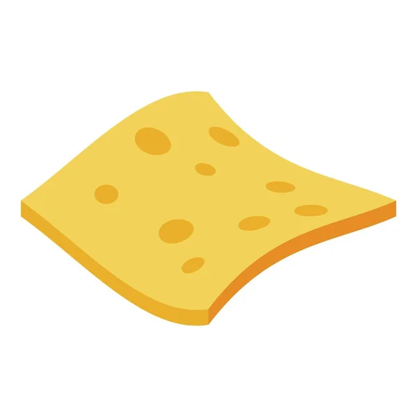Икона чипсов из сыра, изометрический стиль — стоковый вектор