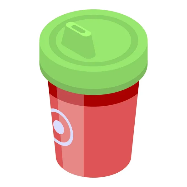 Sippy icono de la taza, estilo isométrico — Vector de stock