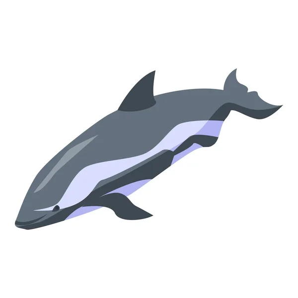 Піктограма водного дельфіна, ізометричний стиль — стоковий вектор