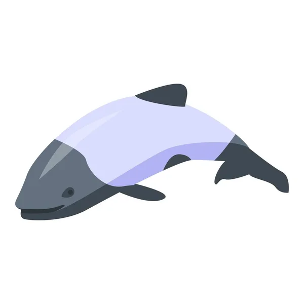 Ícone de golfinho do oceano, estilo isométrico — Vetor de Stock