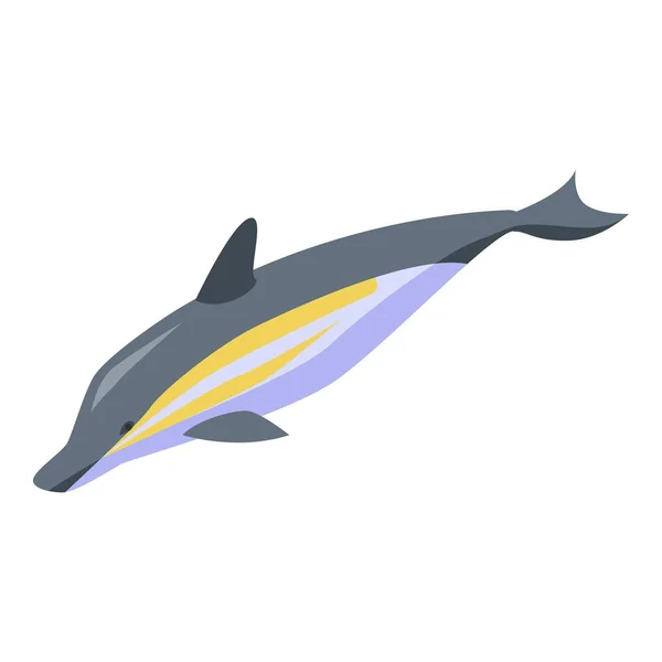 Vad delfin ikon, izometrikus stílus — Stock Vector