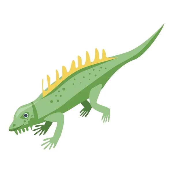 Ikone der Dino-Eidechse, isometrischer Stil — Stockvektor