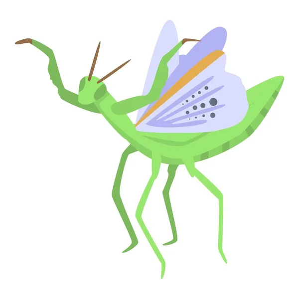 Icono de mantis voladora, estilo isométrico — Vector de stock