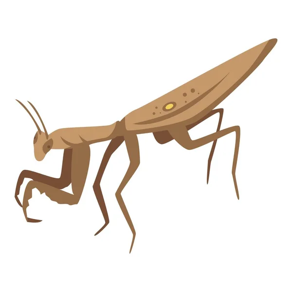 Icono de mantis marrón, estilo isométrico — Vector de stock
