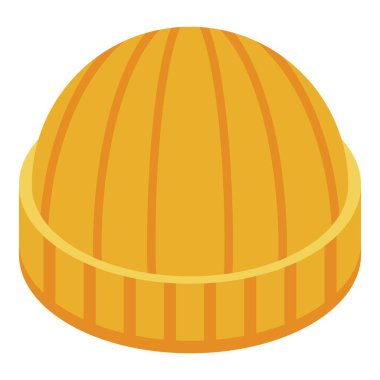 Kış şapka simgesi, izometrik biçim