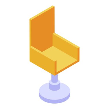 Bar sandalye simge, izometrik stili