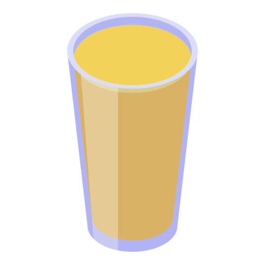 Hurma suyu cam ikonu, izometrik stil