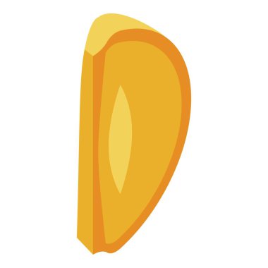 Hurma dilimi simgesi, izometrik biçim