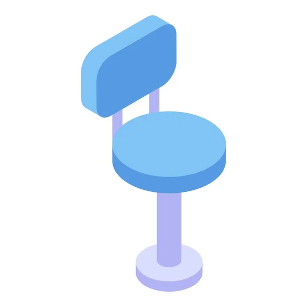 蓝色现代椅子图标，等距风格 — 图库矢量图片