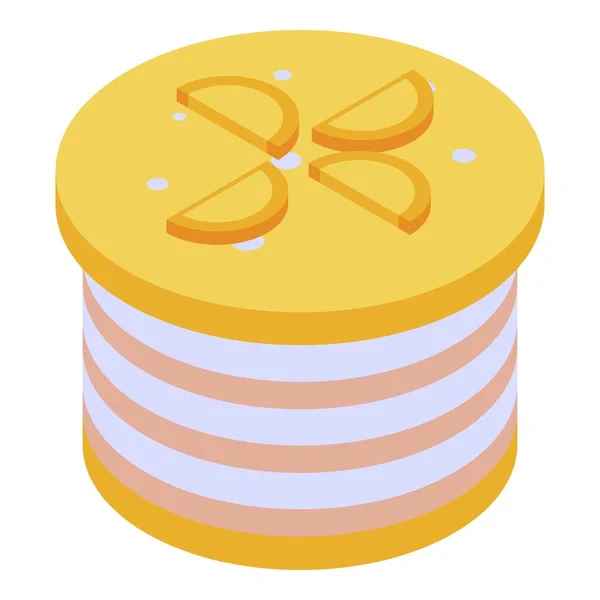 Persimmon pannenkoeken icoon, isometrische stijl — Stockvector