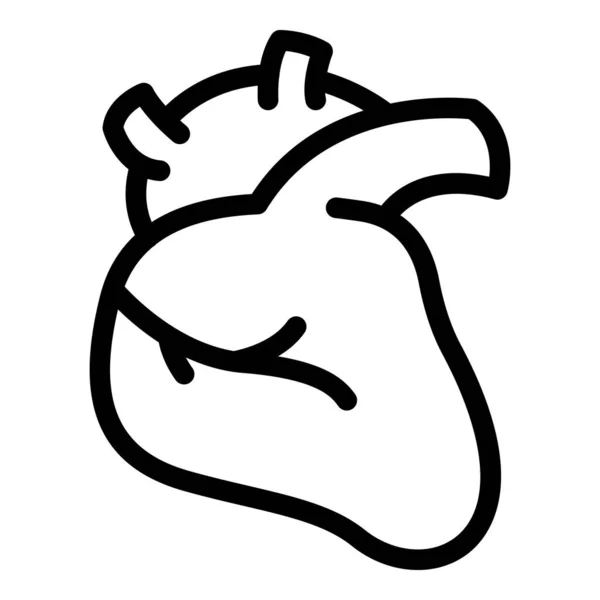 Ícone do coração humano, estilo esboço —  Vetores de Stock