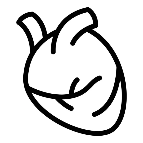 Anatomia ícone do coração humano, estilo esboço — Vetor de Stock