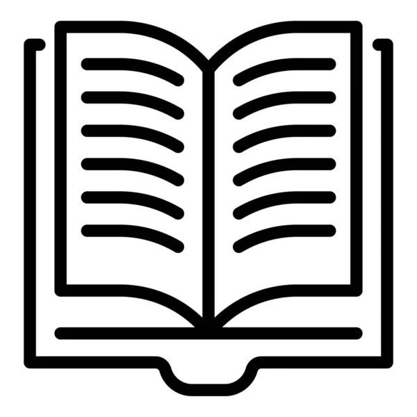 Otevřít ikonu knihy, styl osnovy — Stockový vektor