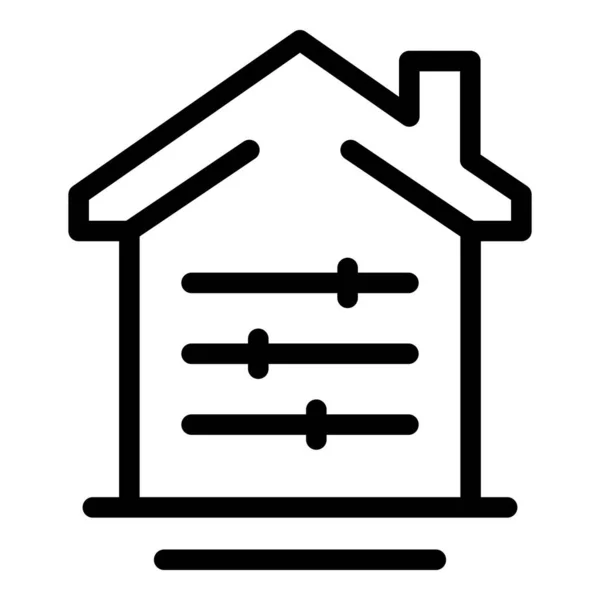Ikona inteligentnego domu, zarys stylu — Wektor stockowy