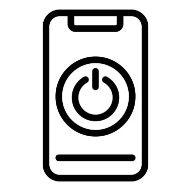 Akıllı telefon ve güç düğmesi simgesi, özet biçimi